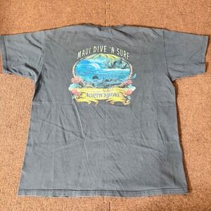 Coastal Classics Maui Dive N Surf North Shore Stingray‎ Graphic T-Shirt Gray XL